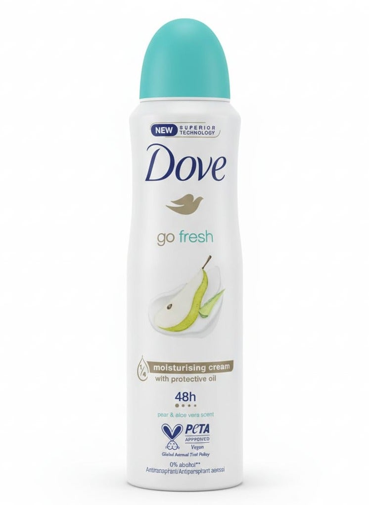 Pear and Oleo Vera scent spray deodorant 150ml. Lasts for 48h